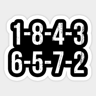 1-8-4-3-6-5-7-2 Firing Order - Funny Gift Sticker